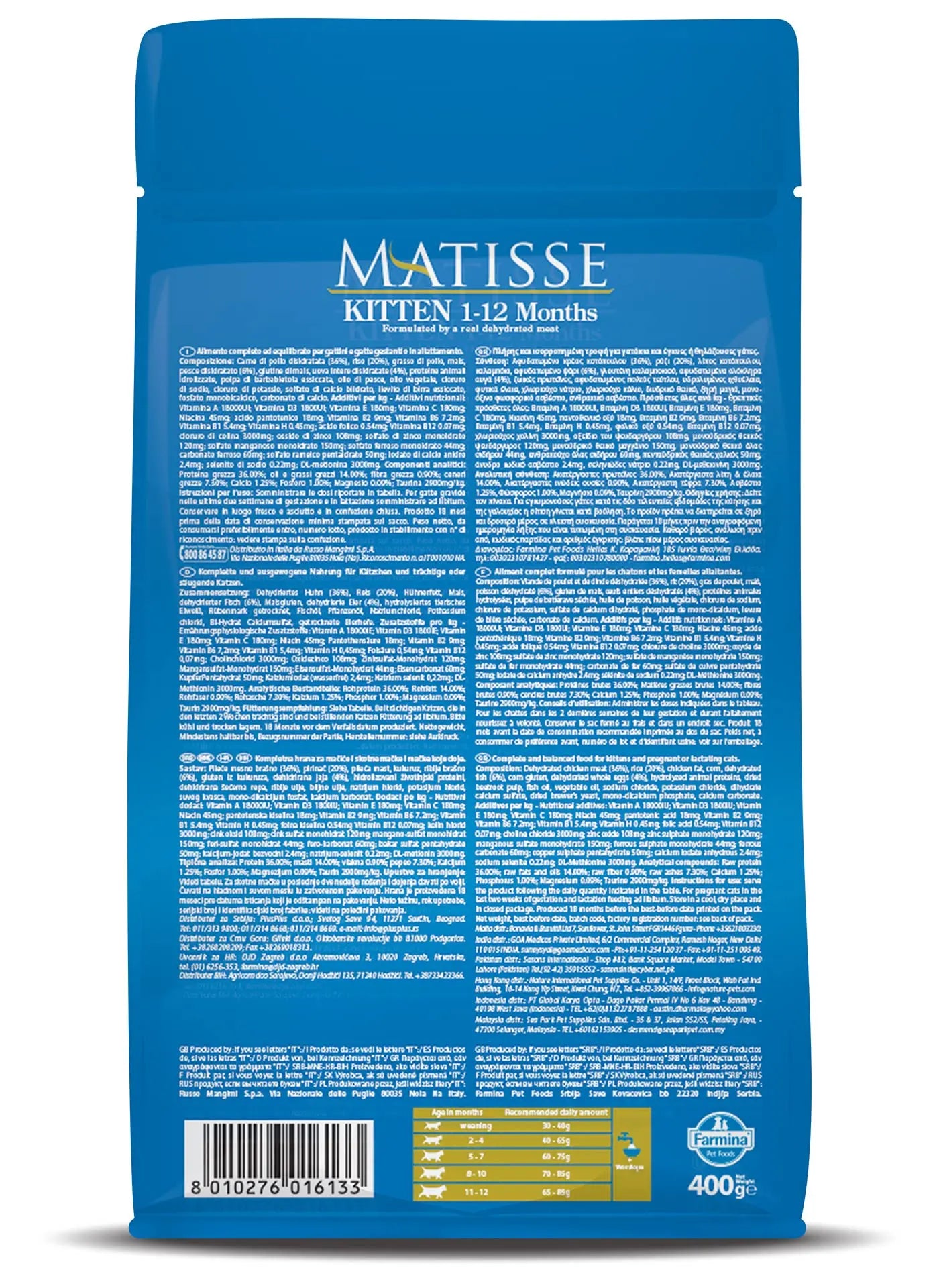 FARMINA PET FOODS Matisse Kitten Cat Dry Pet Food (Pack Of 2, Each 400Gms) FARMINA PET FOODS