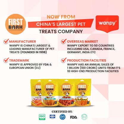 First Bark Chic Wrap Mango & Chicken Wrap Wholesome Treats for Dogs Satisfy Their Natural Instinct to Chew 100% Human Grade Protein Jerky70g (Pack of 3) Sold by DogsNCats First bark