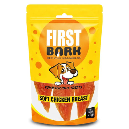 First Bark Yummylicious Young Adult Dog Treats Soft Chicken Breast Stick, Medium, 70g (Pack of 3) First Bark