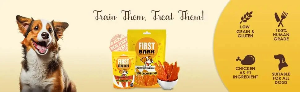 First Bark Yummylicious Young Adult Dog Treats Soft Chicken Breast Stick, Medium, 70g (Pack of 3) First Bark