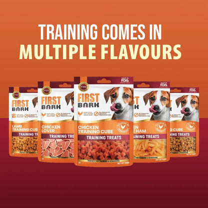 FirstBark Dog Treats for Adult Dog & Puppy – Snack Delights, Soft Chews & Training Chicken Jerky for Dogs, Small Dogs & Shih Tzu | Dog Snacks & Puppy Treats –Assorted (70g) x3 First Bark