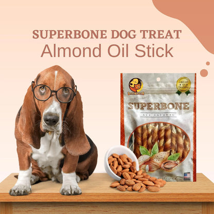 Foodie Puppies Superbone All Natural Chicken Sticks Dog Treat, 9 in 1 (Almond Oil - Pack of 1) Foodie Puppies