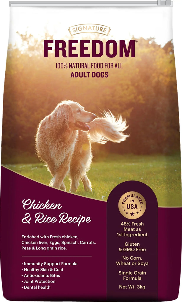 Freedom Chicken & Rice Adult Dog Dry Food - 3 kg DROOLS FREEDOM