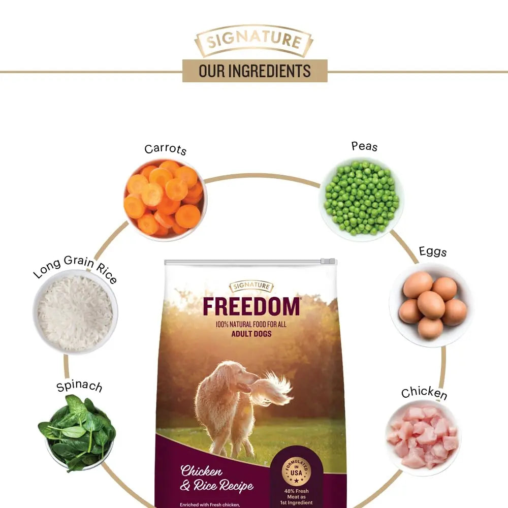 Freedom Chicken & Rice Adult Dog Dry Food - 3 kg DROOLS FREEDOM