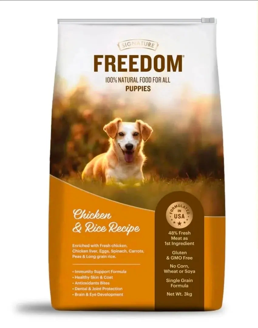 Freedom Chicken & Rice Puppy Dry Food - 3kg DROOLS FREEDOM