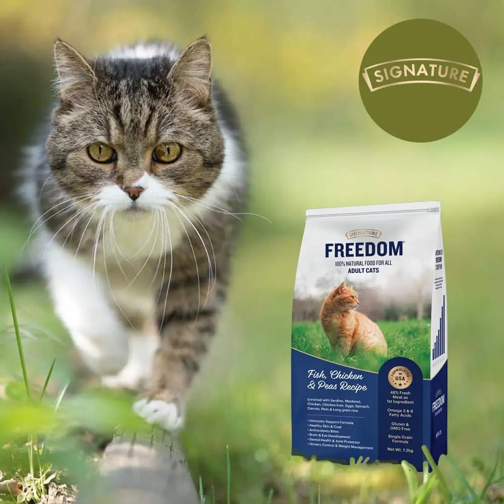 Freedom Fish, Chicken & Peas Adult Cat Dry Food 1.2 kg DROOLS FREEDOM
