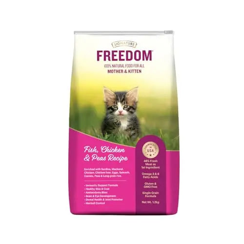 Freedom Fish, Chicken & Peas Kitten Dry Food 1.2 KG DROOLS FREEDOM