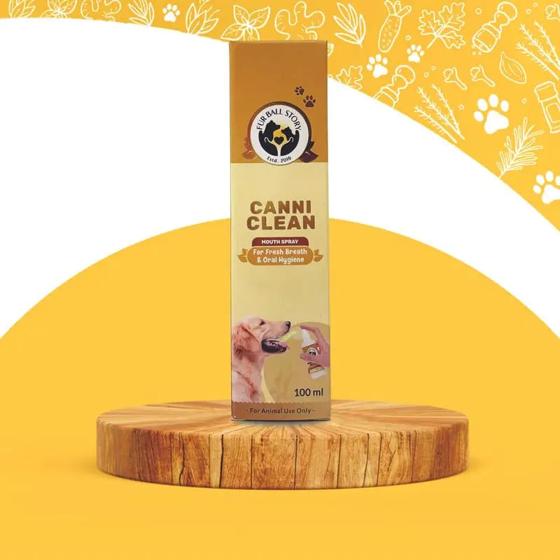 Fur Ball Story Canni-Clean Mouth Spray for Pets - for Fresh Breath and Oral Hygiene (100 ML) FUR BALL STORY