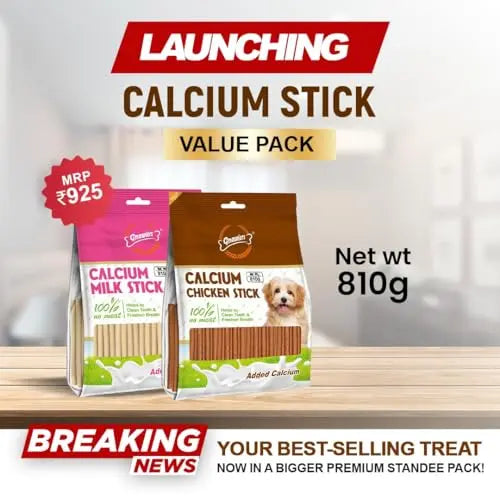 GNAWLERS Calcium Chicken Stick for Dogs of All Life Stages, 810g Newly Launched Exclusively Sold by DogsNCats GNAWLERS