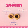 HUFT Jammies - Chicken Filled with Strawberry Jam Dog Treats - 100g | Dog Treats for Puppy & Adult | Training Treats for Small Dogs | Tasty & Healthy Pet Snacks Heads Up For Tails