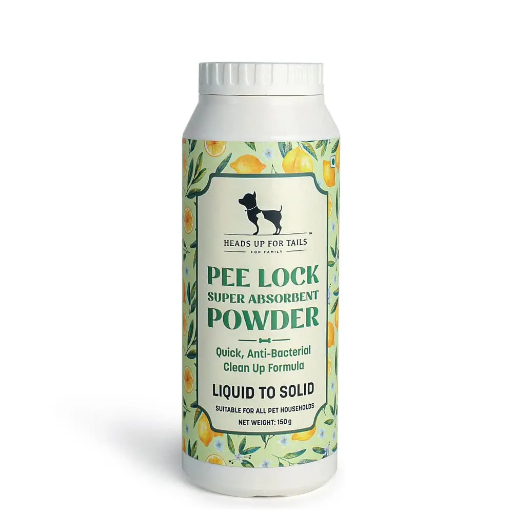 HUFT Pee Lock Super Absorbent Powder – 150 gm | Fast-Acting Urine Solidifier for Easy Pet Clean-Up | Controls Odor, Prevents Spills & Improves Home Hygiene | Ideal for Travel & Training Needs Heads Up For Tails