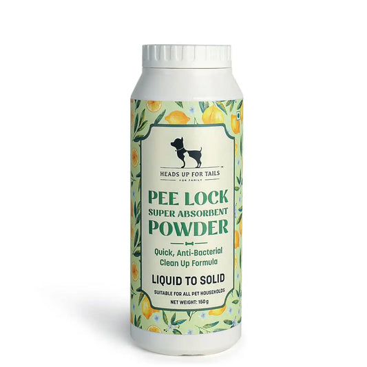 HUFT Pee Lock Super Absorbent Powder – 150 gm | Fast-Acting Urine Solidifier for Easy Pet Clean-Up | Controls Odor, Prevents Spills & Improves Home Hygiene | Ideal for Travel & Training Needs Heads Up For Tails