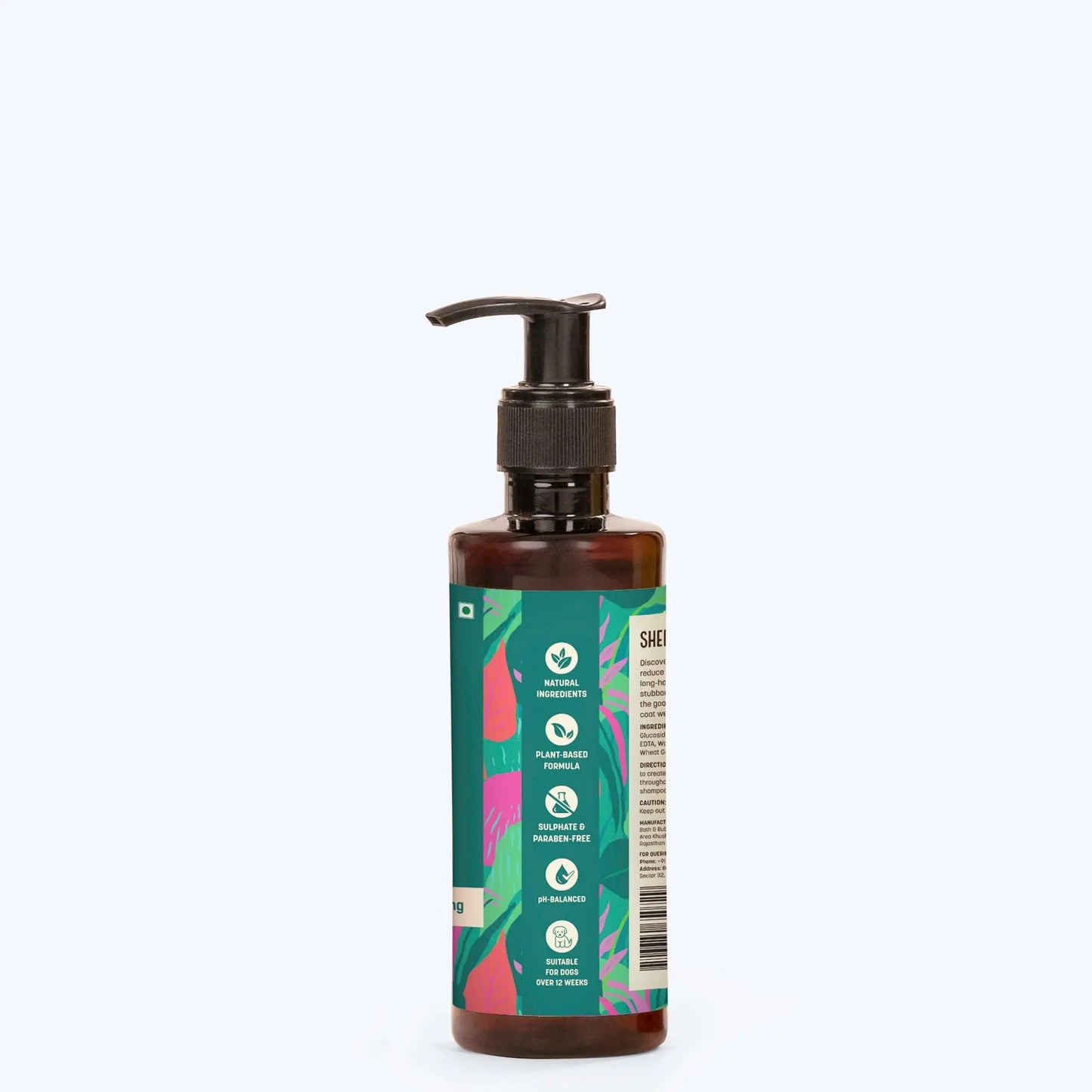 HUFT Shed Control Natural Shampoo for Dogs (Over 12 Weeks) - Hempseed Oil - 500ml | Pet Shampoo for Shedding Control | Best for Labrador, Pomeranian & German Shepherd | for All Breeds Heads Up For Tails