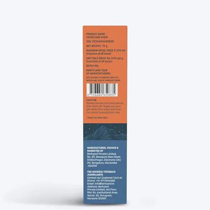 HUFT Yakies 100% Natural & Vegetarian Turmeric Chew Bone for Dogs (M - 55 gm) Heads Up For Tails