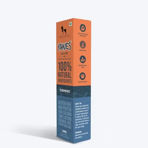 HUFT Yakies 100% Natural & Vegetarian Turmeric Chew Bone for Dogs (M - 55 gm) Heads Up For Tails