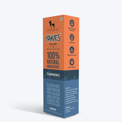 HUFT Yakies 100% Natural & Vegetarian Turmeric Chew Bone for Dogs (M - 55 gm) Heads Up For Tails