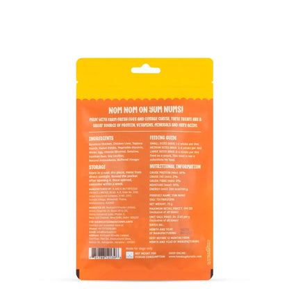 HUFT Yum Nums Soft & Chewy Sticks - Egg & Cheese with Chicken | Healthy Dog Treats | High-Protein, Gluten & Grain-Free | No Artificial Colors, Salt & Sugar-Free - 75gm Heads Up For Tails