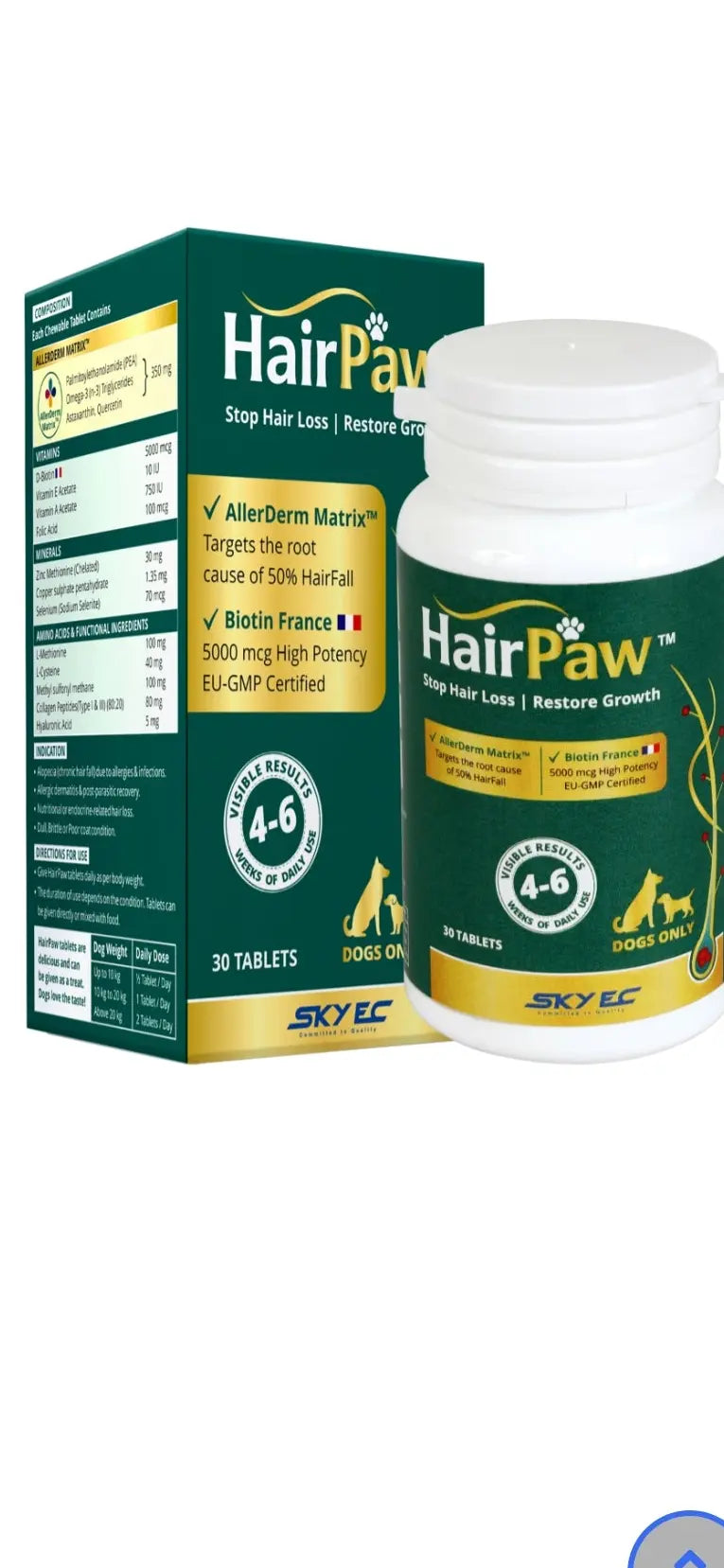 Hair paw biotine tablet 30 tab Amanpetshop-