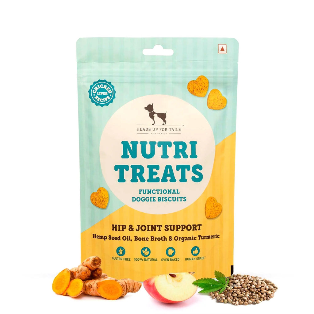 Heads Up For Tails Dog All Life Stages Nutri Wafer Treats Hip & Joint Support - 150 Gm Heads Up For Tails