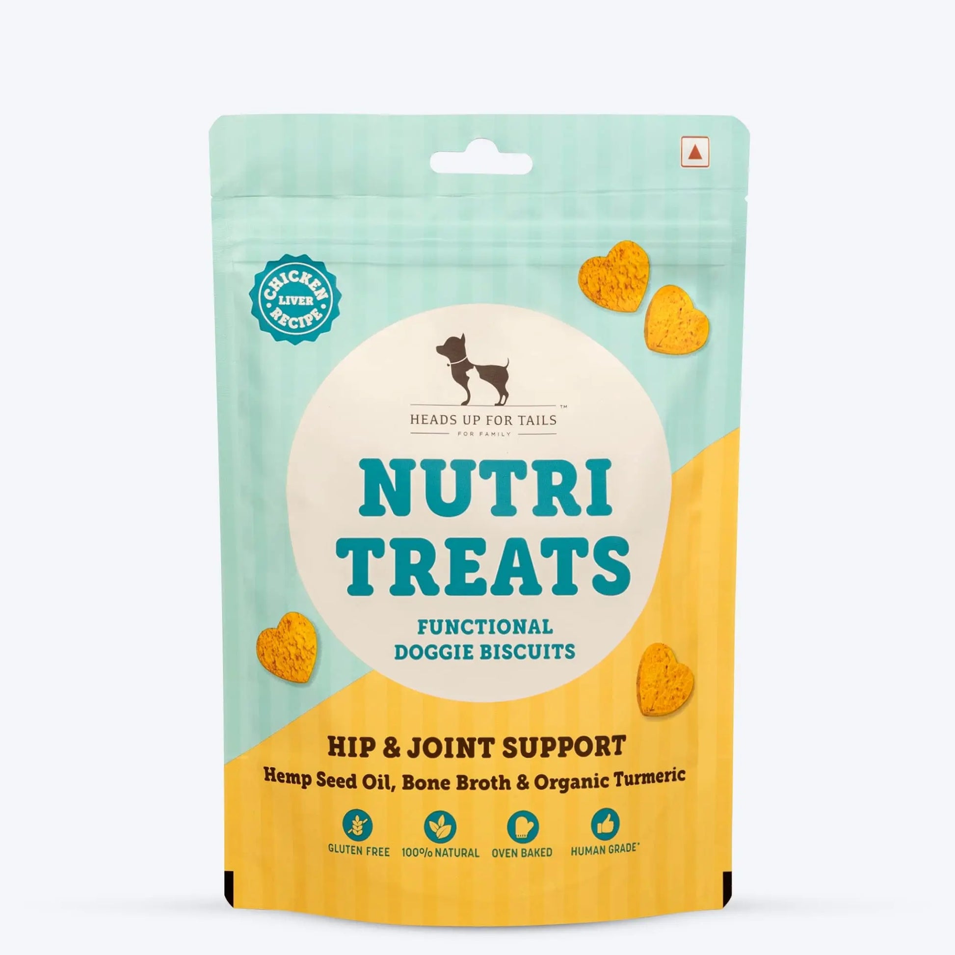 Heads Up For Tails Dog All Life Stages Nutri Wafer Treats Hip & Joint Support - 150 Gm Heads Up For Tails