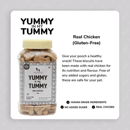 Heads Up For Tails Dog Biscuits Non Veg (Gluten Free Chicken 320 GMS Each) - Pack of 2 - All Life Stages Heads Up For Tails