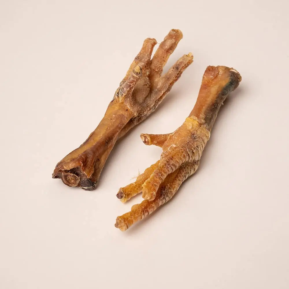 Heads Up For Tails Sara's Natural Chews Dehydrated Chicken Feet Dog Treats-80 Gram, Adult, Dried Heads Up For Tails