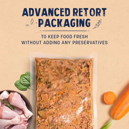Heads Up For Tails Sara's Wholesome Food - Grain-Free Chicken and Turkey Dog Food | Human Grade Ingredients | Gluten Free | Balanced Meal | Suitable for Adults & Puppies - 100 gm Heads Up For Tails