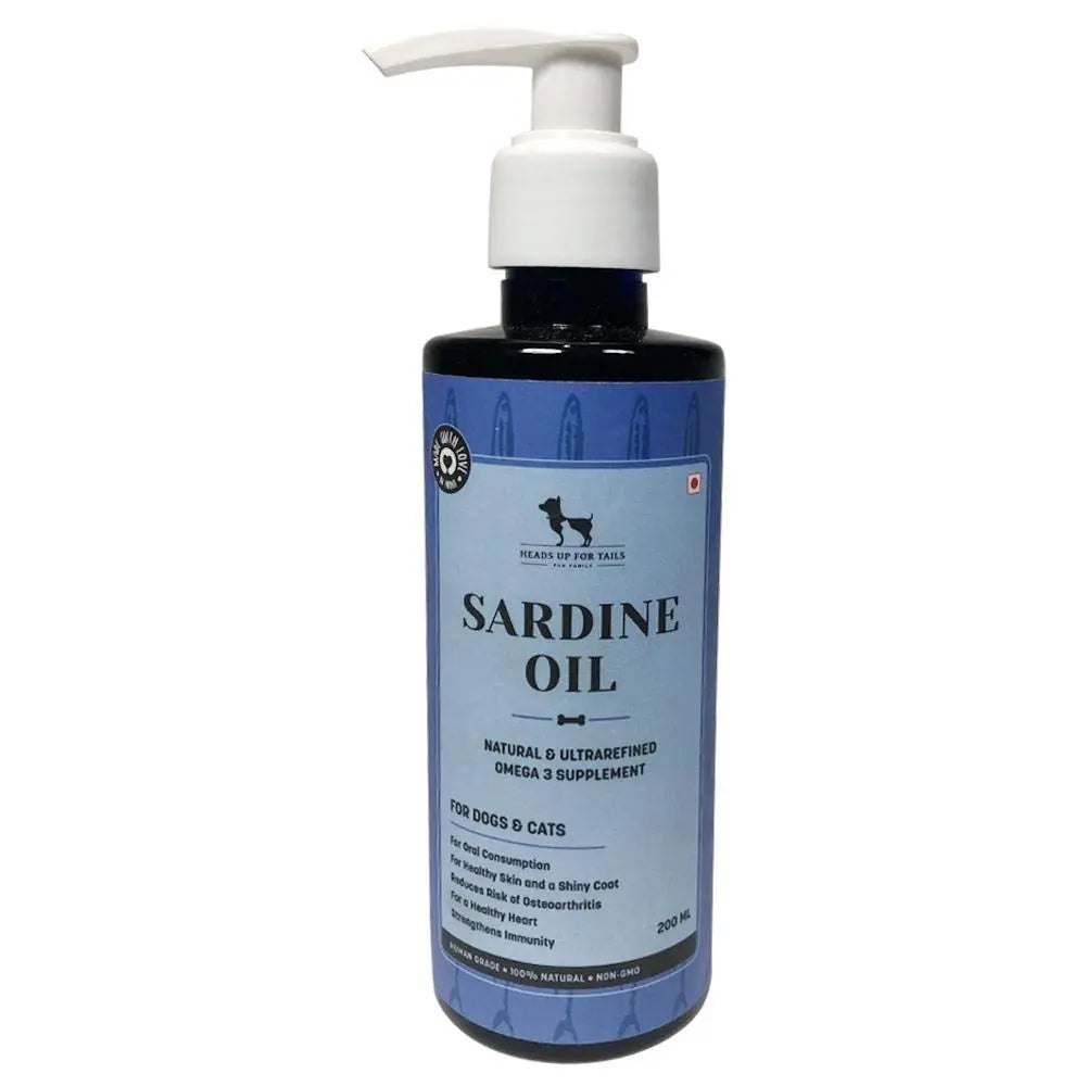 Heads Up For Tails Sardine Oil for Dogs and Cats - 200 ml Heads Up For Tails