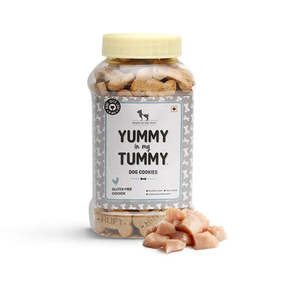 Heads Up For Tails Yummy In My Tummy Real Chicken Dog Biscuits - 800 Gm | Gluten Free | Real Chicken | No Flavour Added | Preservative Free | Suitable For All Breeds, All Life Stages Heads Up For Tails
