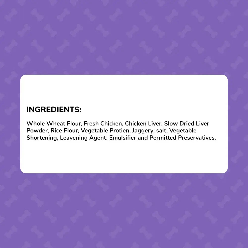 Heads Up For Tails Yummy in My Tummy Real Chicken Liver Dog Biscuits for Puppy & Adult Dog - 800 g | Puppy Treats for Training, Chicken Dog Treats Heads Up For Tails