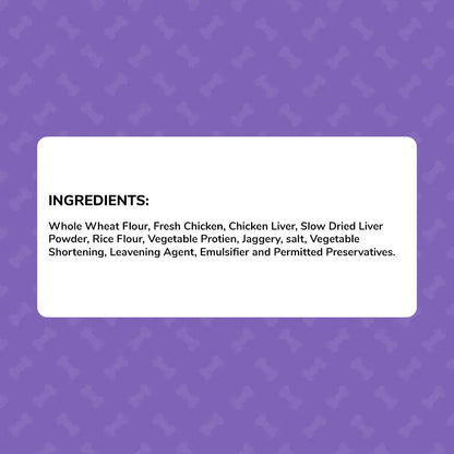 Heads Up For Tails Yummy in My Tummy Real Chicken Liver Dog Biscuits for Puppy & Adult Dog - 800 g | Puppy Treats for Training, Chicken Dog Treats Heads Up For Tails