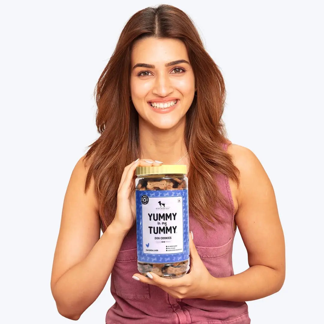 Heads Up For Tails Yummy in My Tummy Real Chicken Liver Dog Biscuits for Puppy & Adult Dog - 800 g | Puppy Treats for Training, Chicken Dog Treats Heads Up For Tails