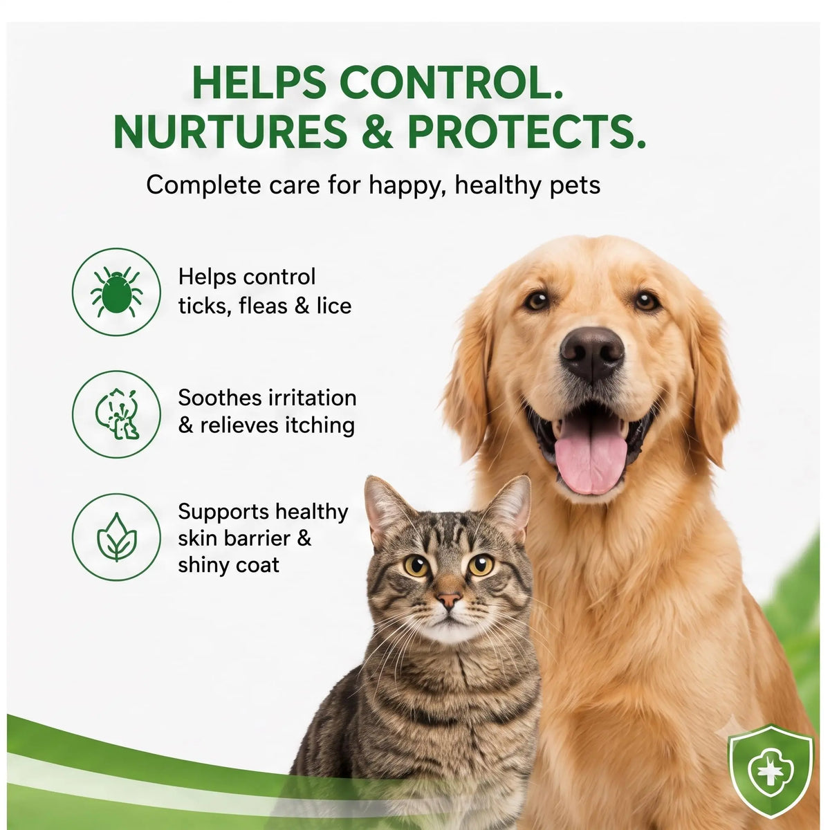 Hug & Wag Tick & Flea Dog Shampoo | Neem, Tulsi & Karanja | Power of Natural Repellent for Ticks, Fleas & Lice in Dogs | Soothes & Heals Irritated Skin | 225ml | Pack of 1 Hug n Wag