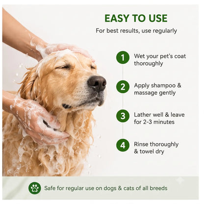 Hug & Wag Tick & Flea Dog Shampoo | Neem, Tulsi & Karanja | Power of Natural Repellent for Ticks, Fleas & Lice in Dogs | Soothes & Heals Irritated Skin | 225ml | Pack of 1 Hug n Wag