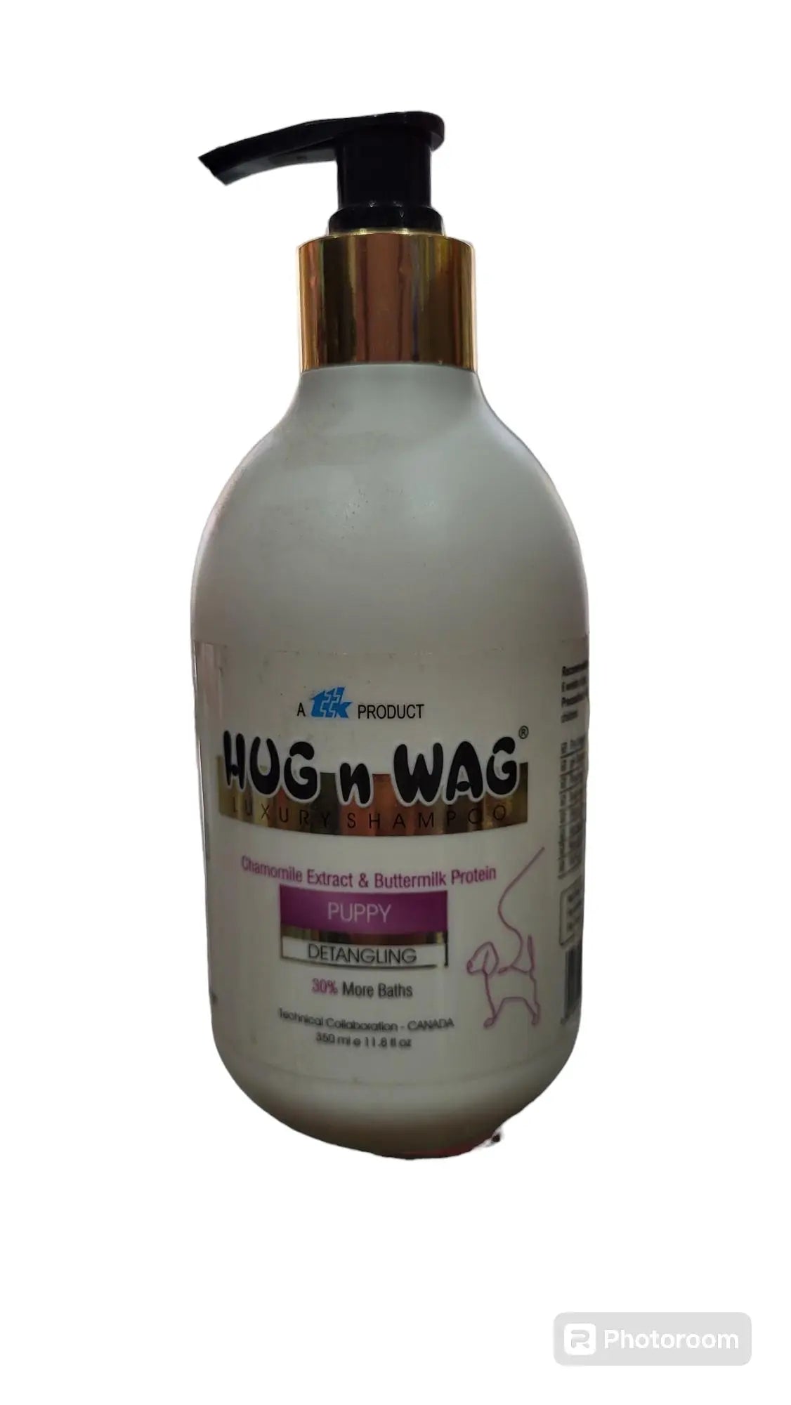 Hug n Wag Luxury shampoo puppy deatangling  350ml Amanpetshop-