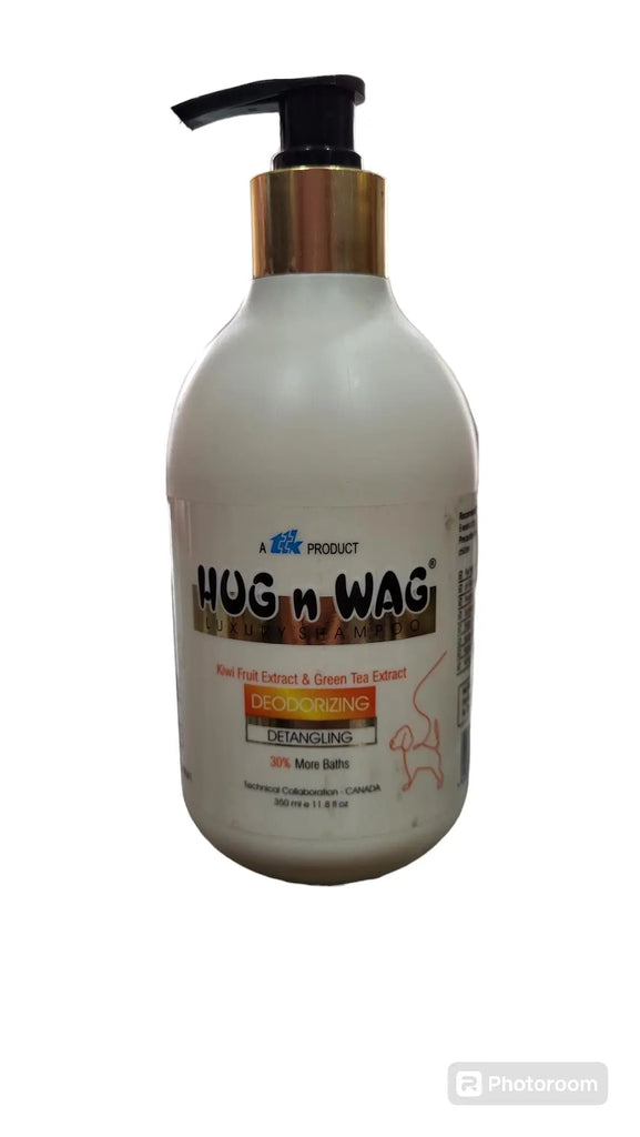 Hug n wag luxury shampoo deodorizing 350ml Amanpetshop-