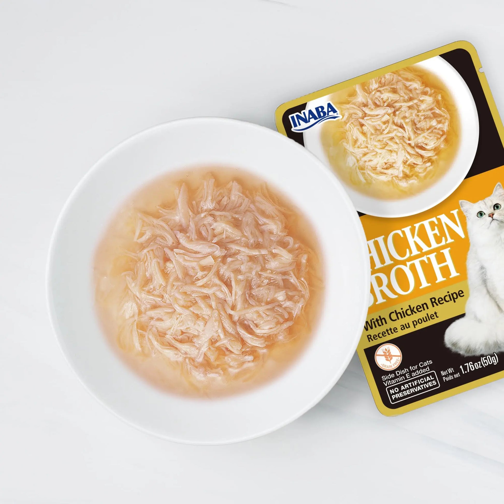 INABA Chicken & Tuna Recipe Broth Cat Food, Grain Free, 1.76 Ounce (Pack of 6) INABA