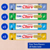 INABA Churu Cat Treats, Grain-free, Lickable Squeezable Cream Purée Cat Treat/Topper with Vitamin E and Taurine, 20 Tubes, Tuna Variety Box INABA