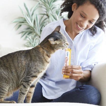 INABA Churu Cat Treats, Grain-free, Lickable Squeezable Cream Purée Cat Treat/Topper with Vitamin E and Taurine, 20 Tubes, Tuna Variety Box INABA