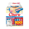 INABA Churu Cat Treats, Lickable, Squeezable Creamy Purée with Vitamin E, 0.5 Ounces per Tube, 100 Tubes Total, Tuna Variety INABA