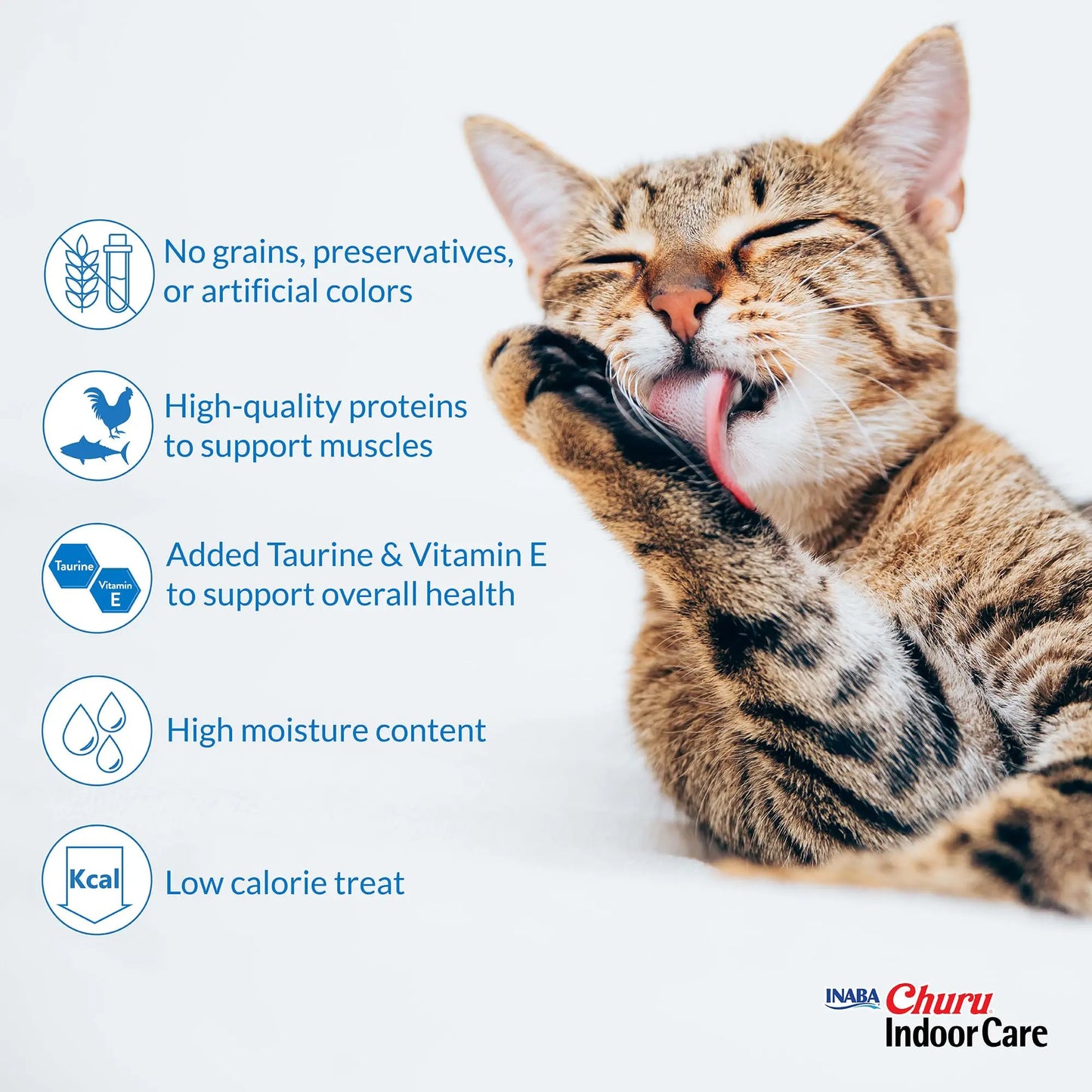 INABA Churu Hairball Control, Functional, Creamy Lickable Purée Cat Treat with Taurine & Vitamin E, 0.5 Ounces Each, 24 Tubes (4 per Pack), Chicken Recipe - Packaging May Vary INABA