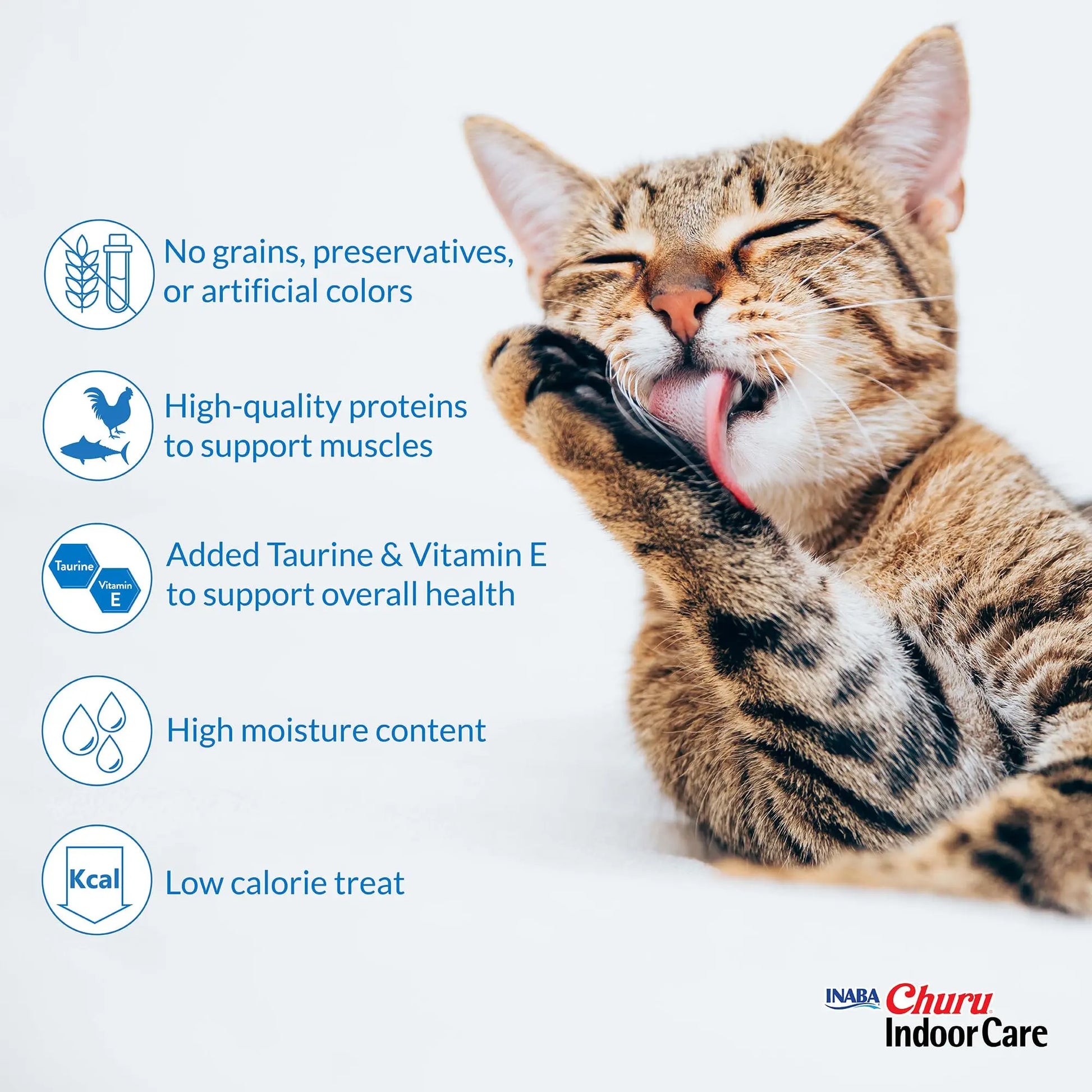 INABA Churu Hairball Control, Functional, Creamy Lickable Purée Cat Treat with Taurine & Vitamin E, 0.5 Ounces Each, 24 Tubes (4 per Pack), Chicken Recipe - Packaging May Vary INABA