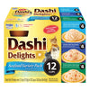 INABA Dashi Cat Treats, Grated Chicken with Bonito Flakes Broth, 2 Ounce Cup, 12 Cups Total, Seafood Variety INABA