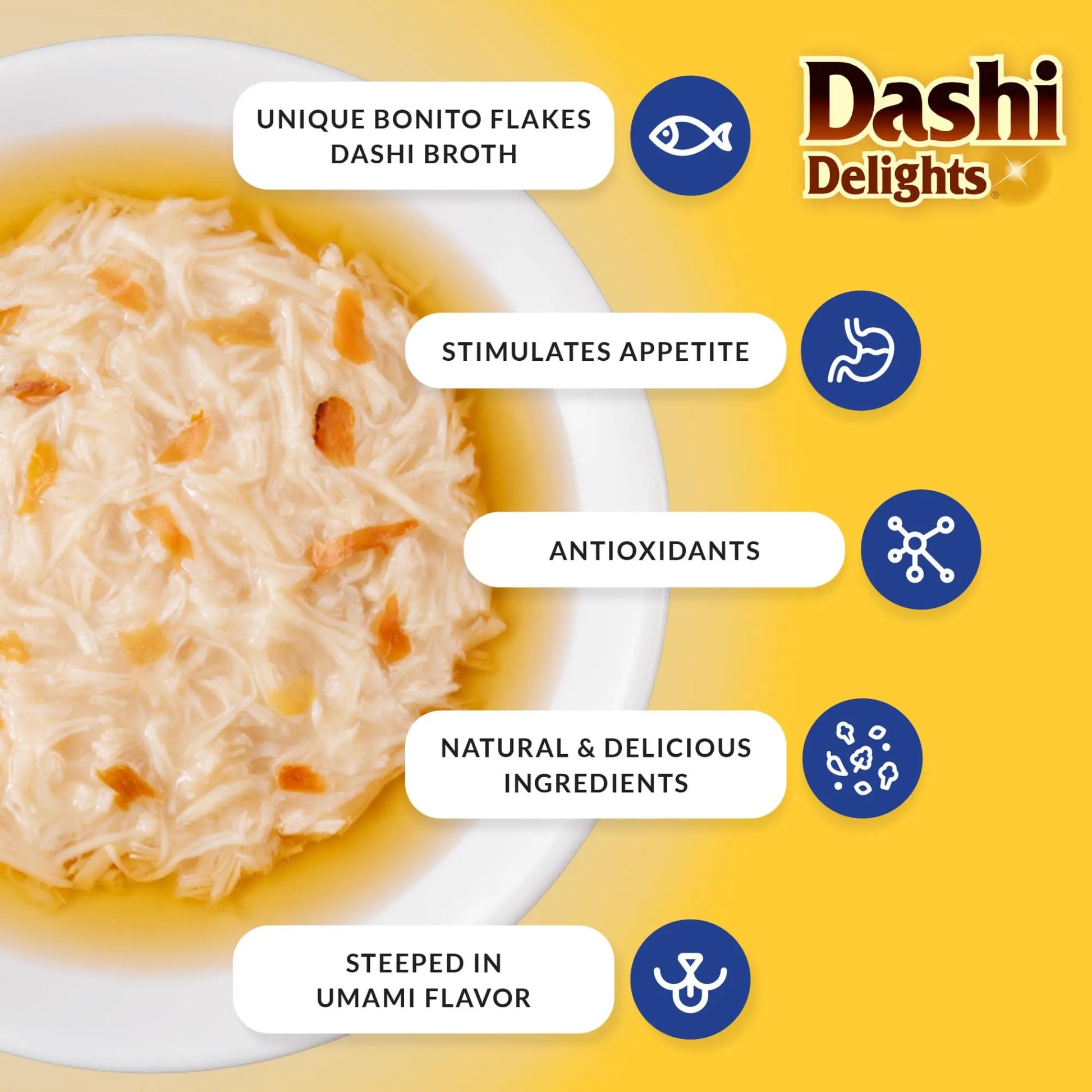 INABA Dashi Cat Treats, Grated Chicken with Bonito Flakes Broth, 2 Ounce Cup, 12 Cups Total, Seafood Variety INABA