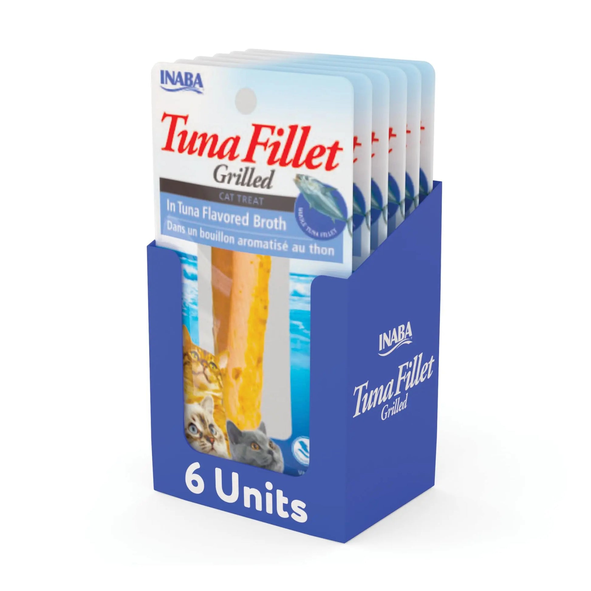 INABA Grilled Tuna Fillet in Tuna Broth Cat Treats 6pk, All Life Stages, Chunk INABA