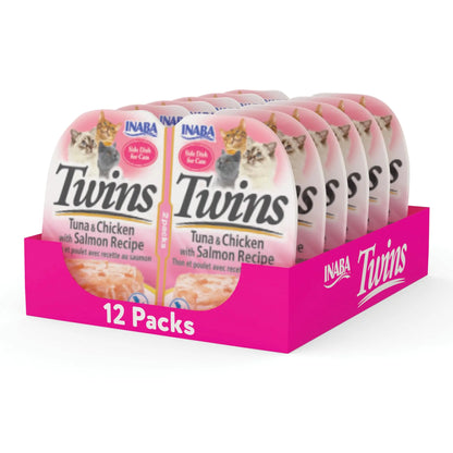 INABA Twins for Cats, Tuna & Chicken with Salmon Recipe 70g INABA