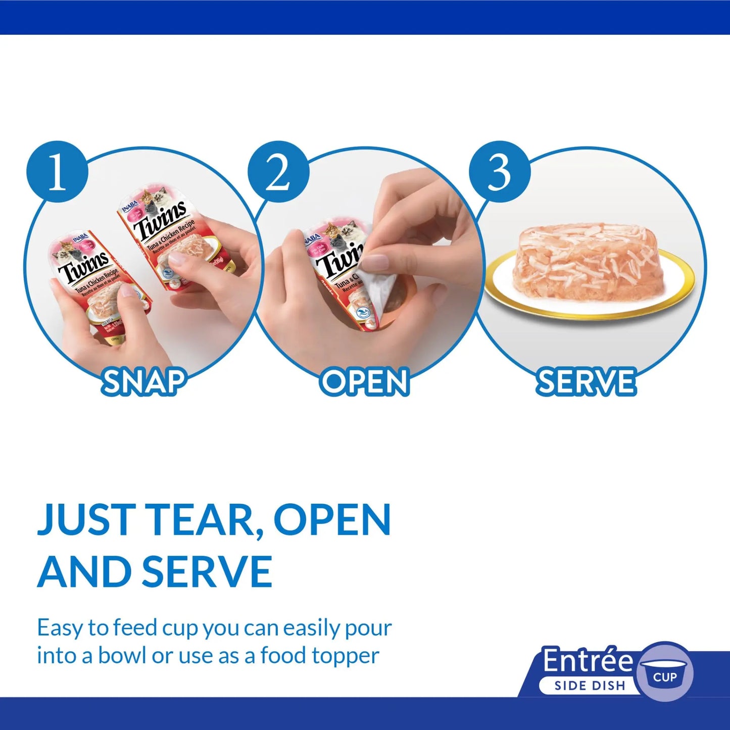 INABA Twins for Cats, Tuna & Chicken with Salmon Recipe 70g INABA