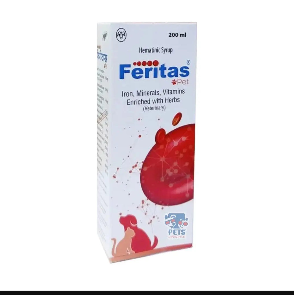 Intas Feritas Pet Syrup For Dogs & Cats 200ml Amanpetshop-