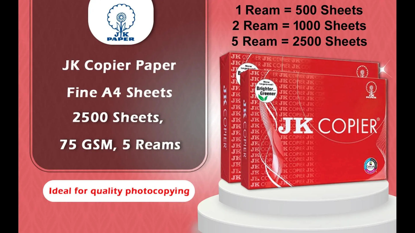 JK Copier Paper 75GSM A4, 1 Ream (500Sheets) JK