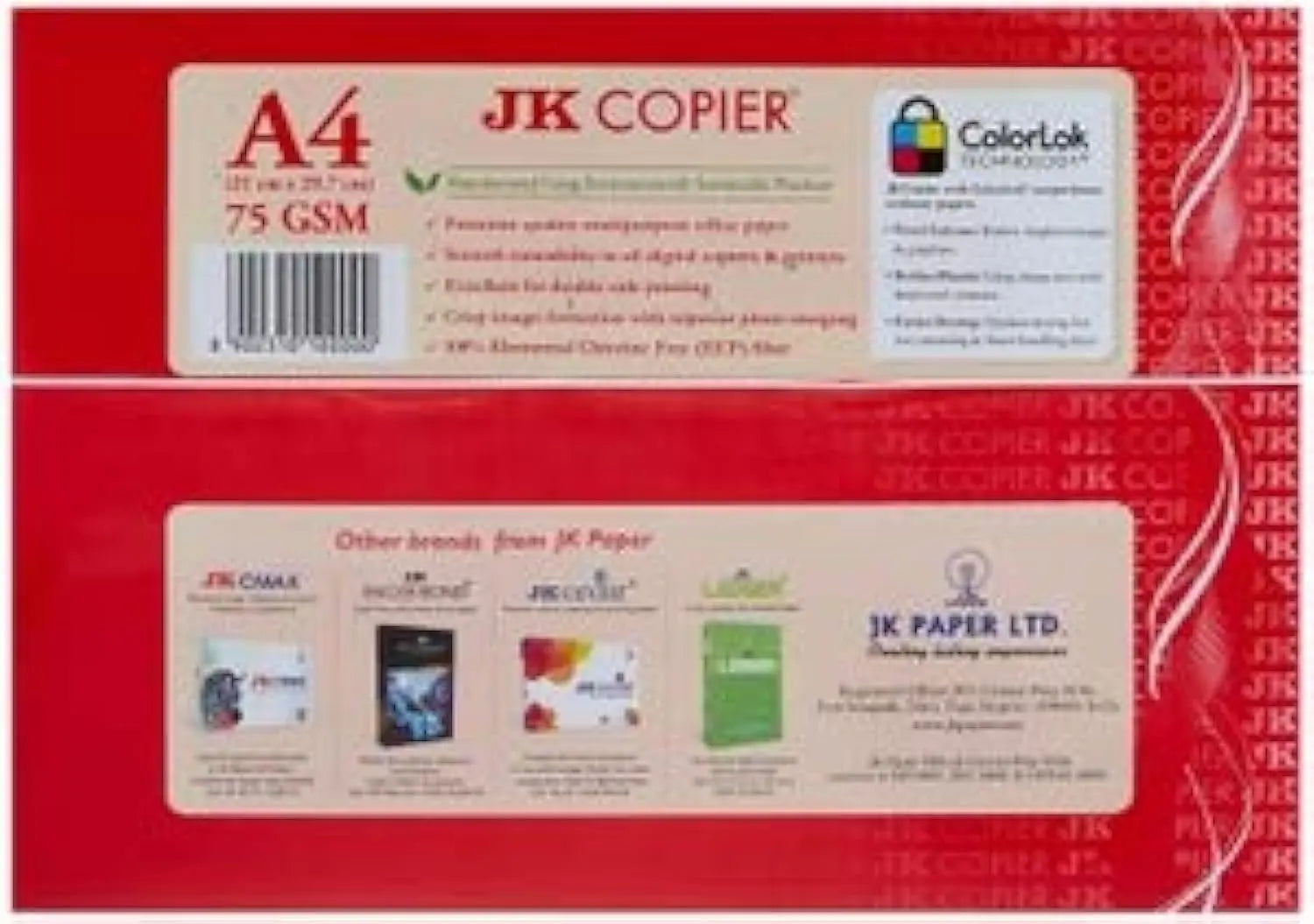 JK Copier Paper 75GSM A4, 1 Ream (500Sheets) JK